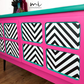 Bright refurbished Nathan sideboard, media unit, retro, pink, black, white, maximalist, kitsch console geometric - commissions available