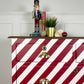 Vintage Red & White Hand Painted Drawers