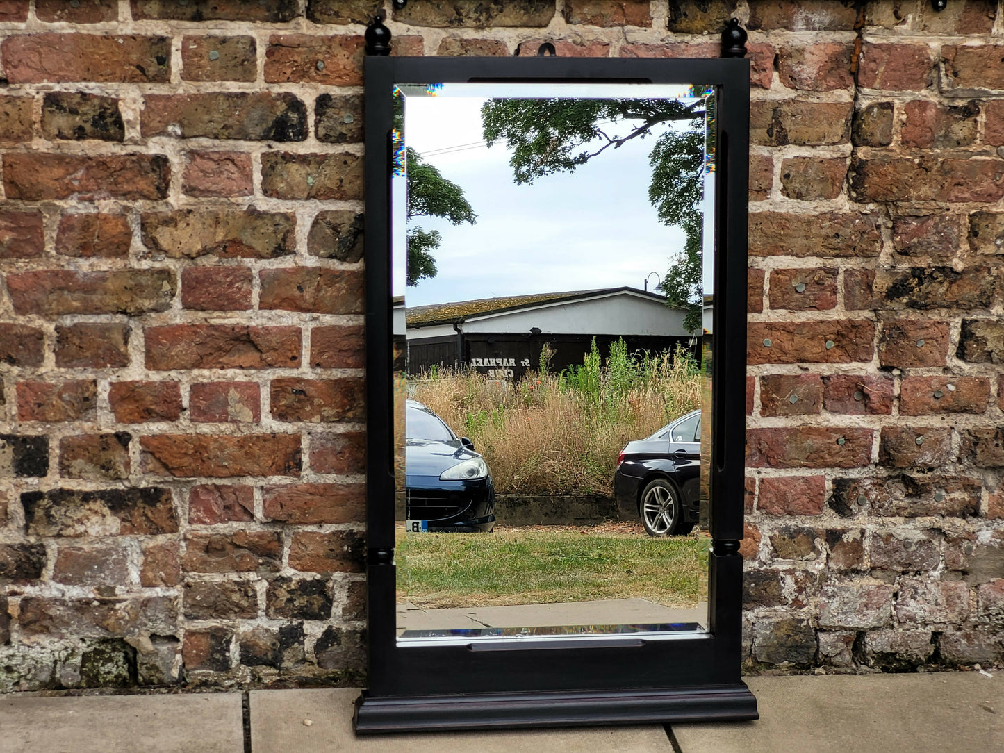 Large Vintage Navy Mirror