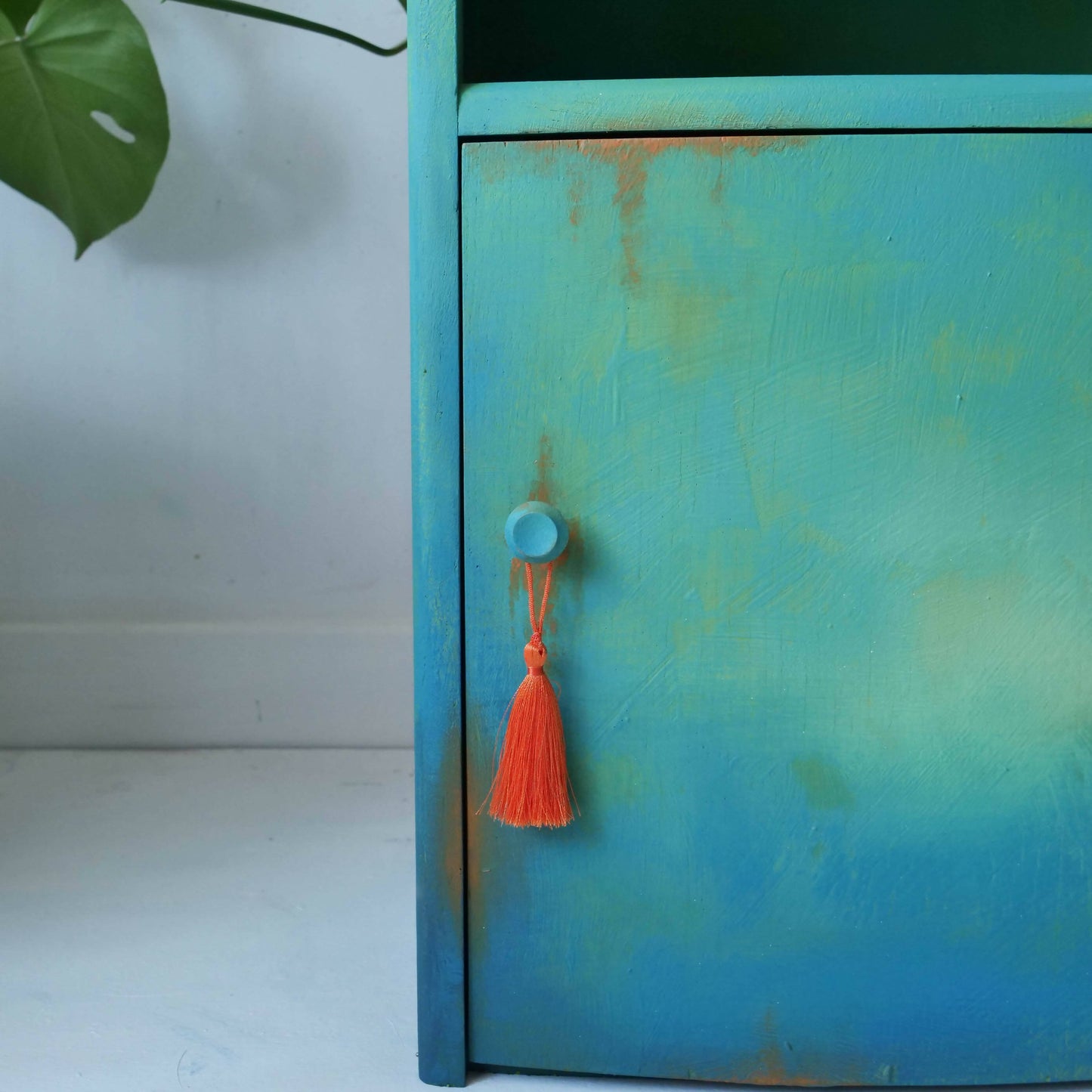 Cabinet - Bedside Table - Boho Cabinet - Green Cupboard - Blue Cupboard- Hand Painted Furniture- Bedside Table