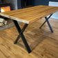 Rustic Upcycled Table and 2 Bench Set