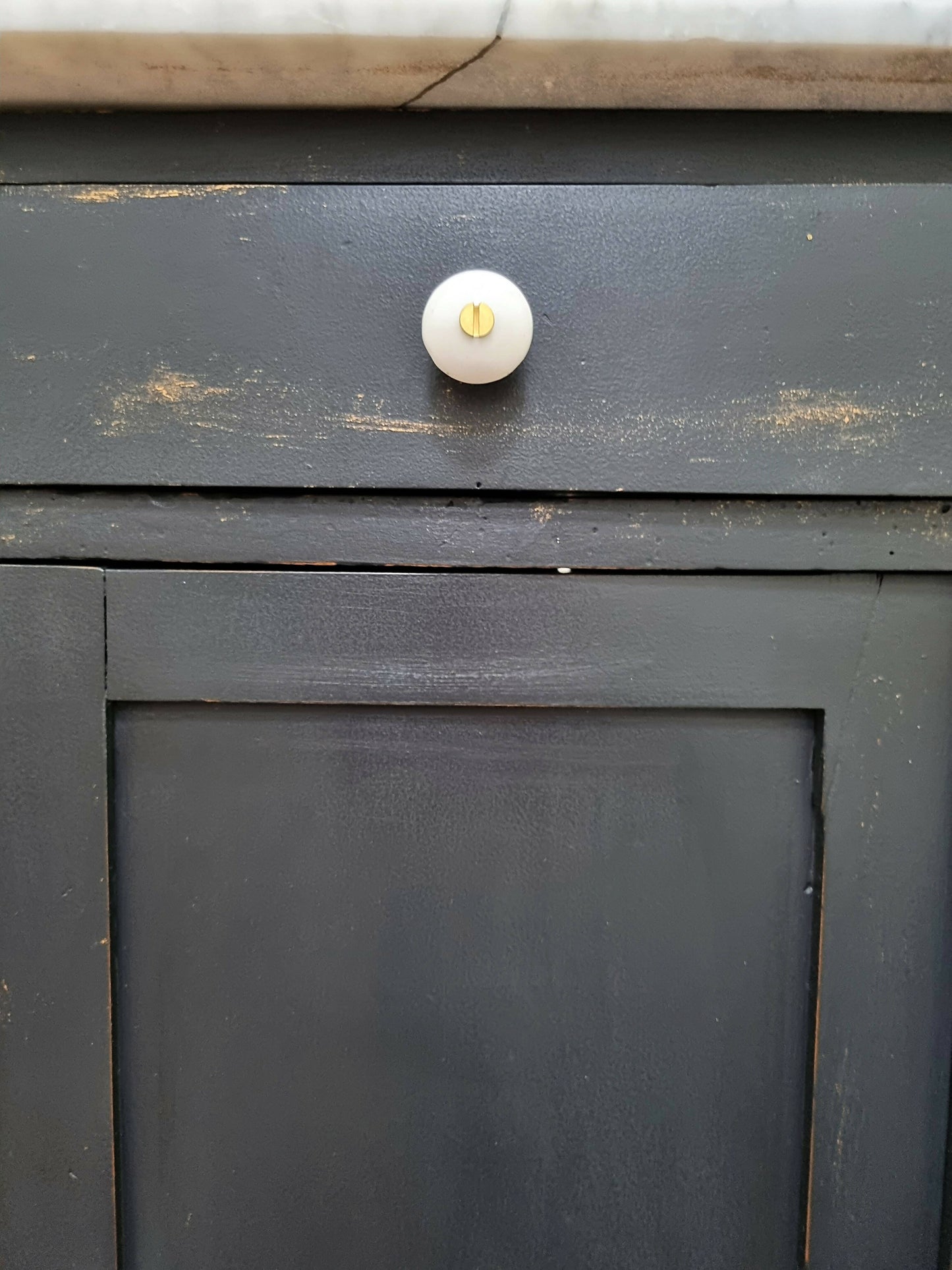 Marble Top Bedside Cabinet Victorian Pot Cupboard