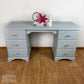 Pale Blue Stencilled Desk (3)