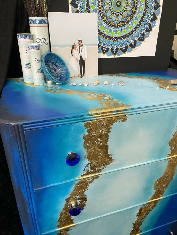 Ocean Vintage Blue Chest of Drawers