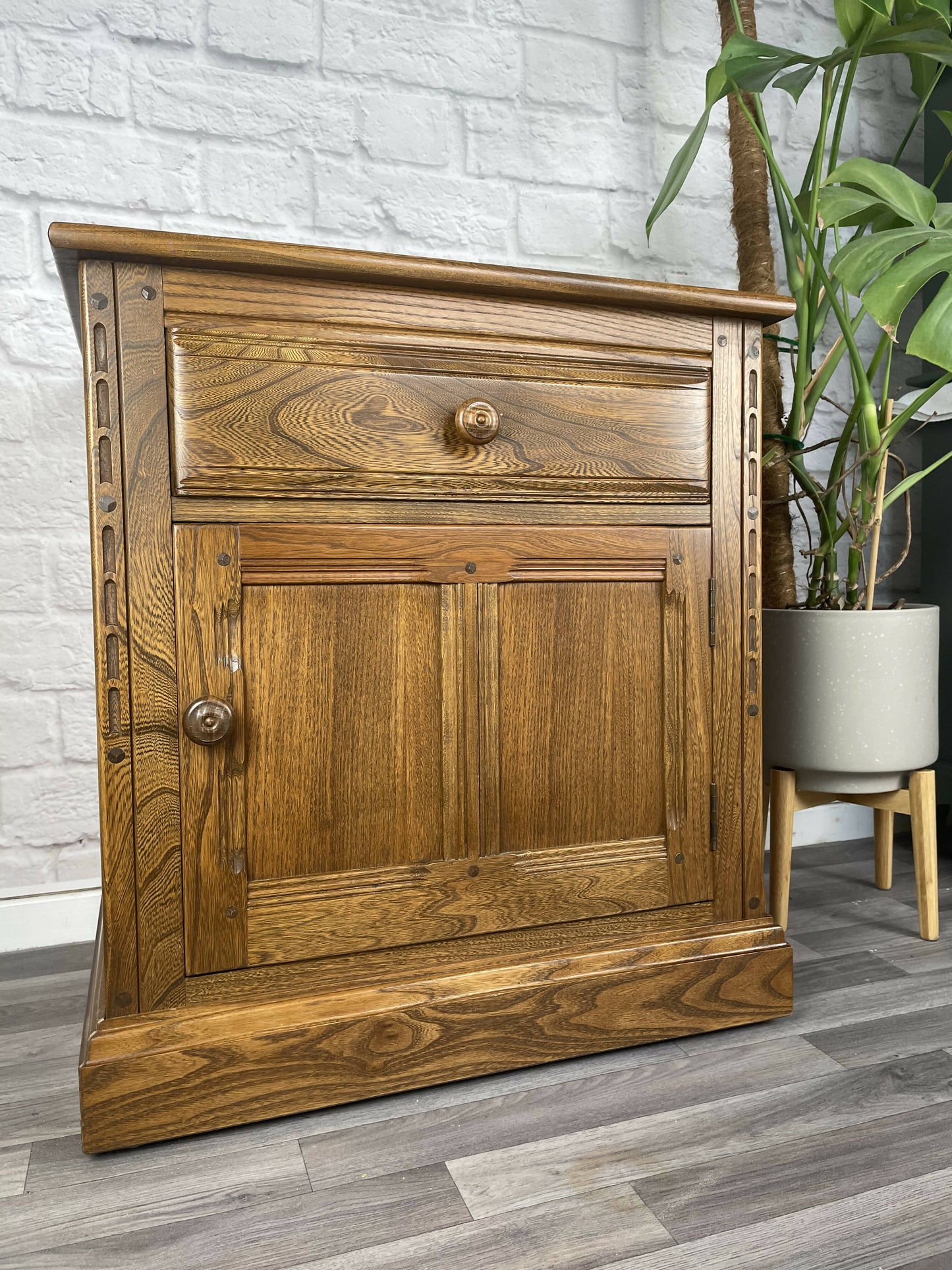 Sold - Ercol Old Colonial Antique Cabinet Cupboard Golden Dawn