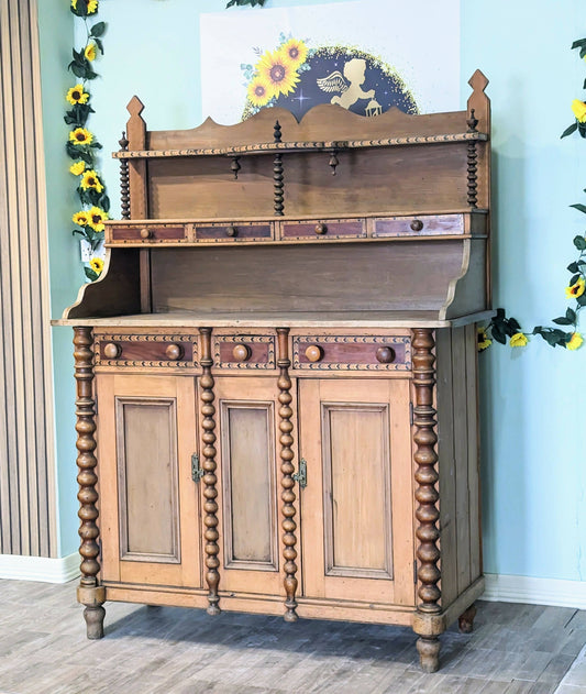 Rare antique Victorian kitchen Welsh dresser, rustic cupboard, antique cabinet, Scottish lowland dresser