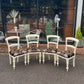 Set of 4 reupholstered dining chairs