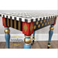 Mackenzie-Childs inspired Whimsical Painted Table, Harlequin Table, Alice in Wonderland Table.