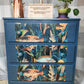 Midnight Blue Chest Of Drawers With Fish Frontage