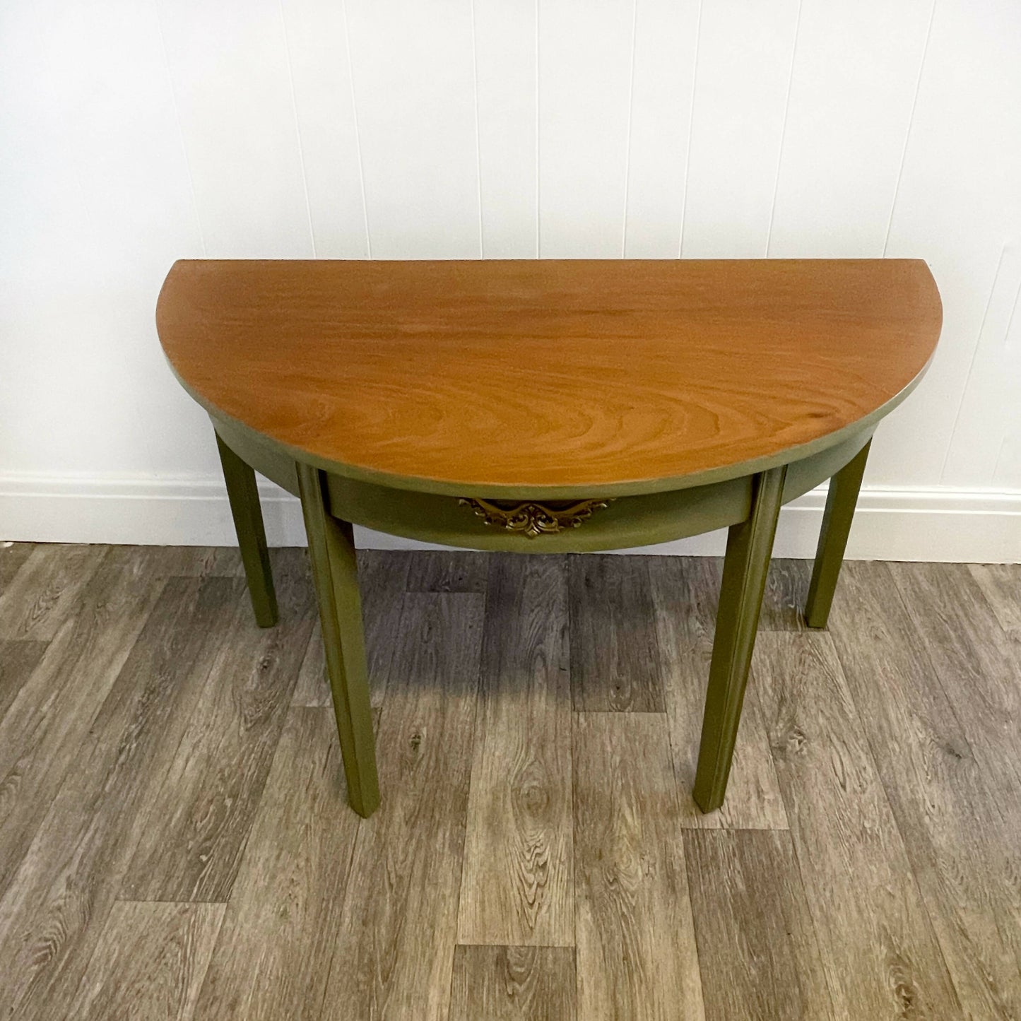 Green Half Moon mahogany Console Table