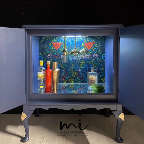 Vintage decoupaged cocktail cabinet - SOLD available for commission