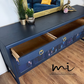 Refurbished vintage Nathan sideboard, drinks cabinet, navy blue, retro cocktail, mcm mid century modern console - available for commission