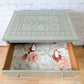 Faux Bone Inlay Stencil Hand-Painted Vintage Chest of Drawers, Pearlescent MADE TO ORDER