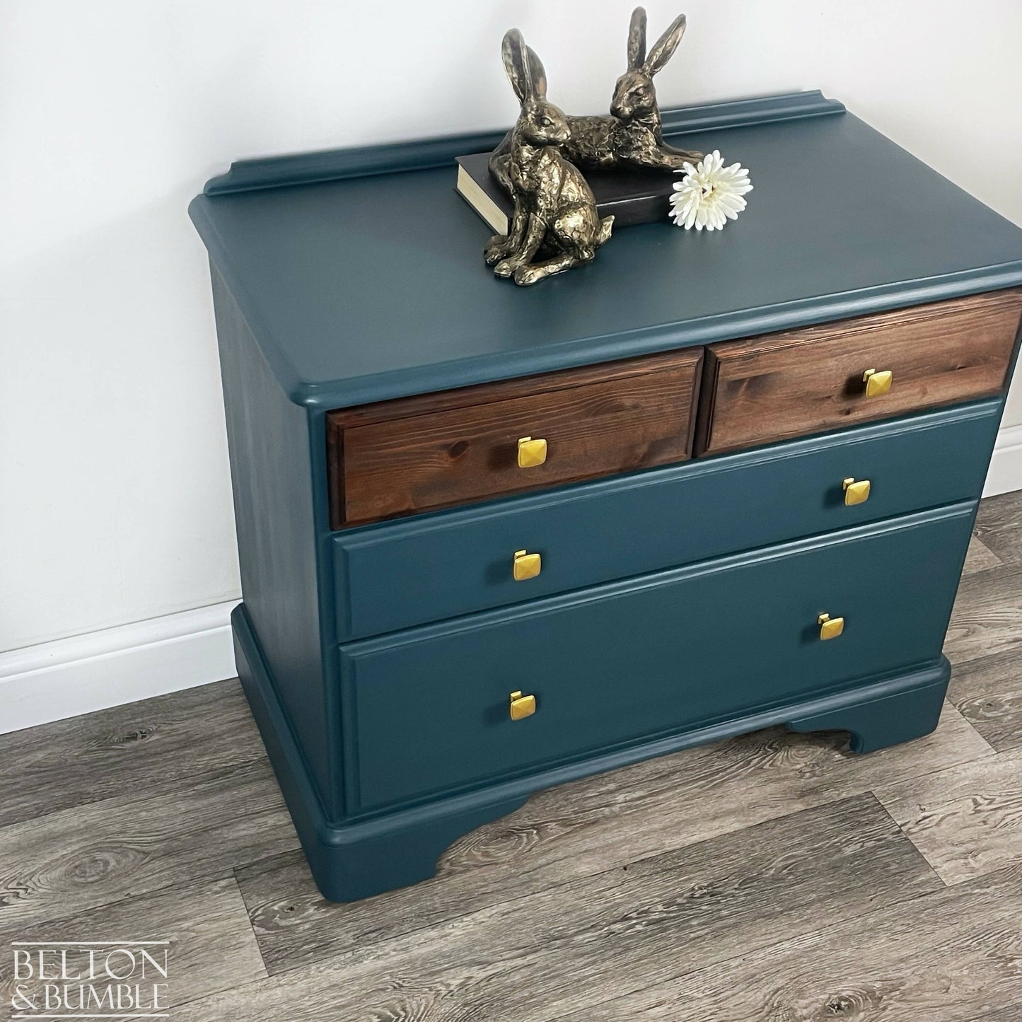 Blue Bedroom Vintage Drawers