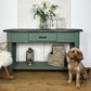 Solid Wood Green Console Table