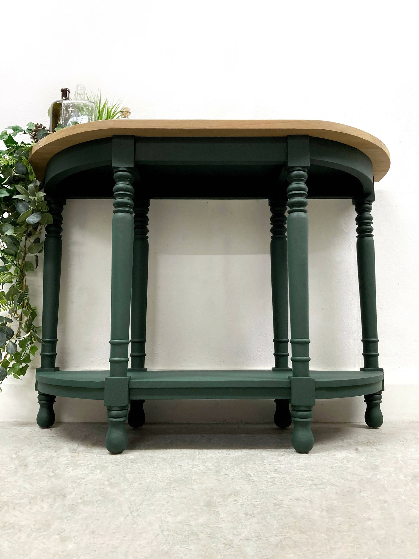 Demi Lune Vintage Hallway Table / Console Table / Half Moon Table