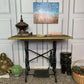 Sewing Machine Table Rainbow Table Yakisugi Charred Wood Console Table