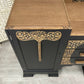 Art Deco Carved Sideboard/Buffet in Oak and Black