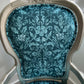 Vintage Blue Carved Chair