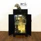 MADE TO ORDER Upcycled drinks cabinet, cocktail, hand painted, Mona Lisa, decoupage, gin bar, black - commissions available