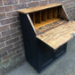 Small Vintage Writing Bureau Handpainted in Dusky Black