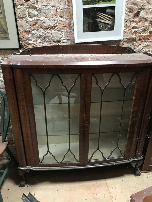 Gothic Antique Glass Display Cabinet