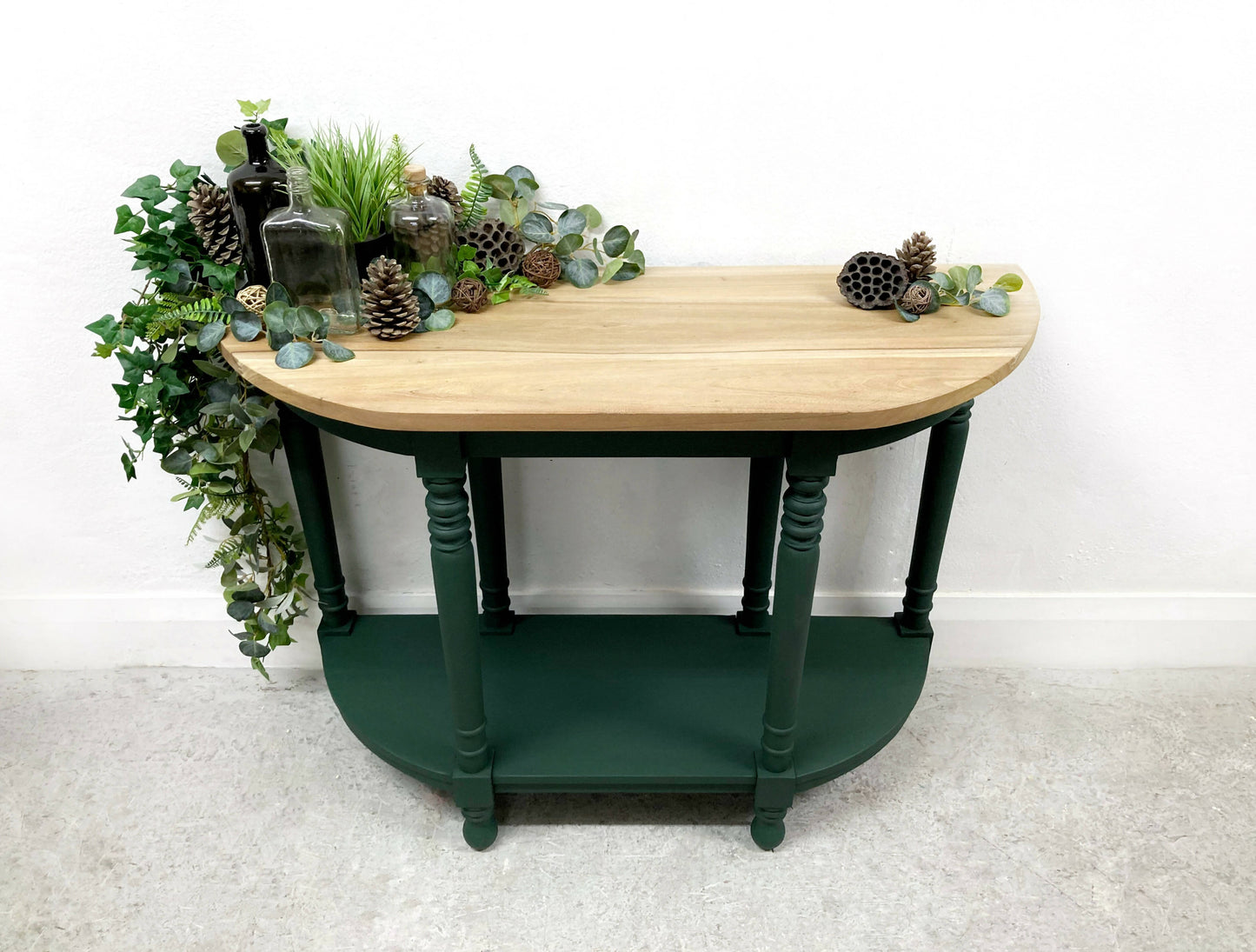 Demi Lune Vintage Hallway Table / Console Table / Half Moon Table