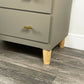 Four Drawer Chest of Drawers in Green Grey, Mid-Century