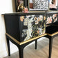 Vintage French Stag Dressing Table With Mirror and Stool