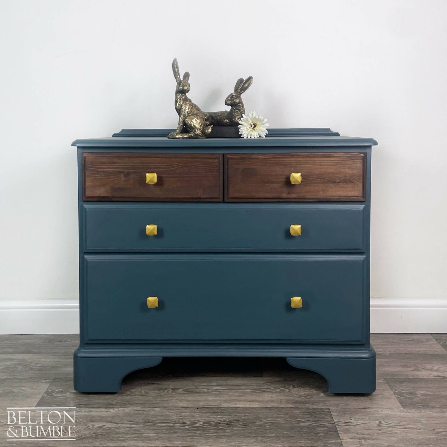 Blue Bedroom Vintage Drawers