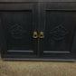 Small Vintage Writing Bureau Handpainted in Dusky Black