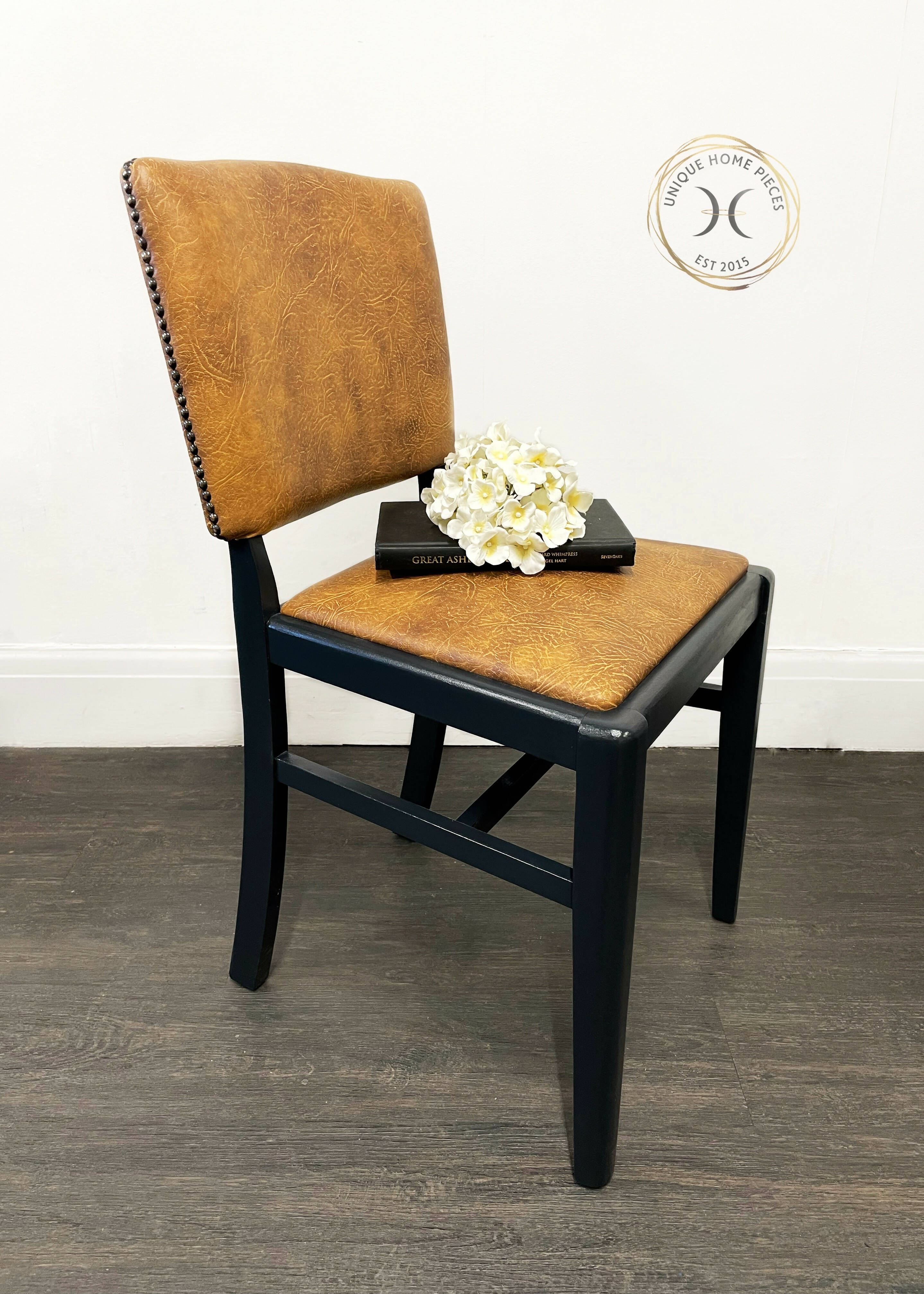 Beautility Set of 4 Black Brown Dining Chairs Upcite