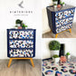 Leopard Print Chest of Drawers in Blue and Pink
