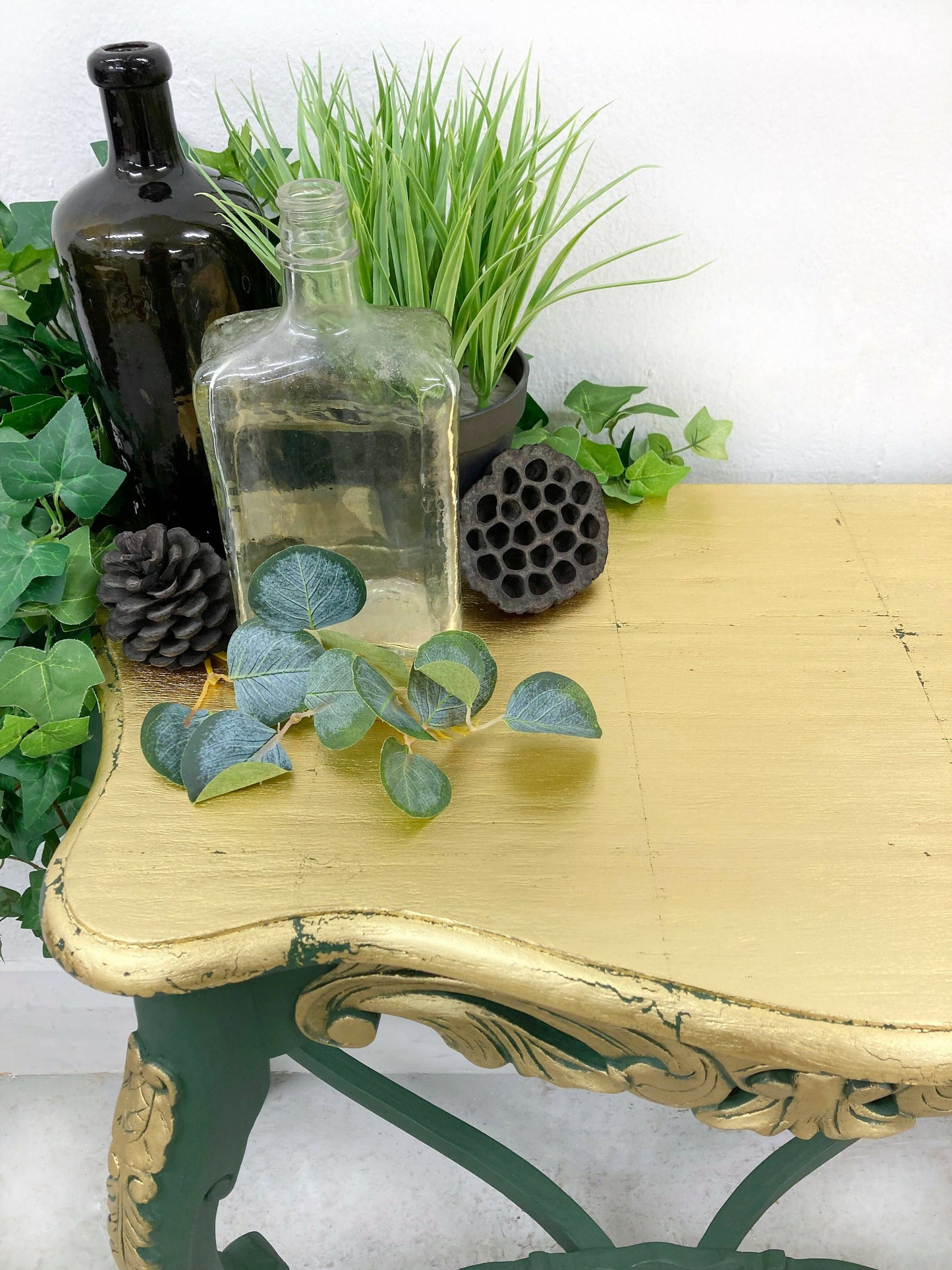 VINTAGE CARVED CONSOLE TABLE