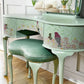 Dressing Table with Triple Mirror and Stool