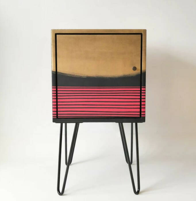 Bespoke Design Small Vintage Cabinet. Golden Sunset