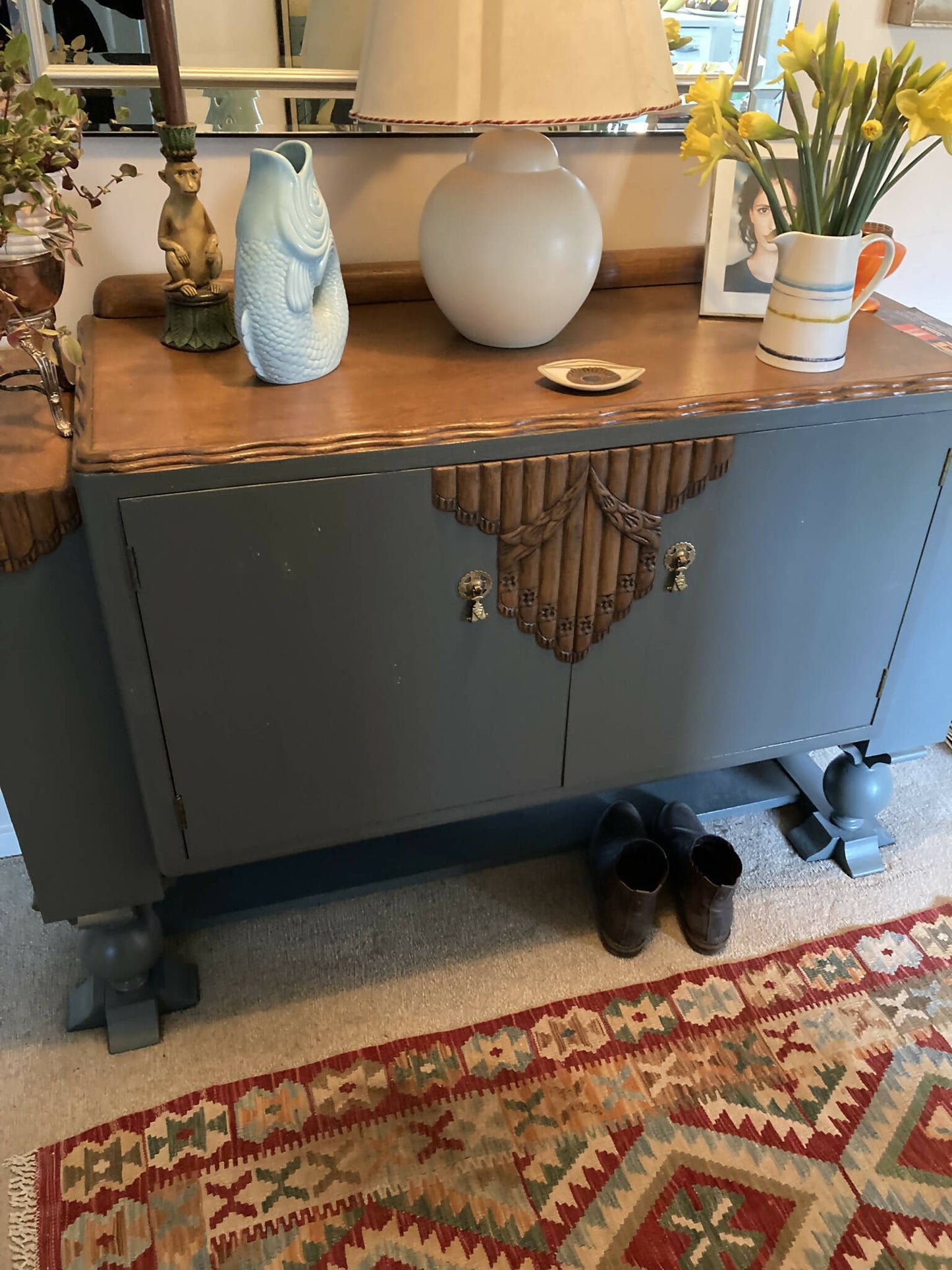 Art Deco Blue Sideboard