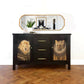 SOLD : Sideboard, black dining unit, storage unit, solid oak console