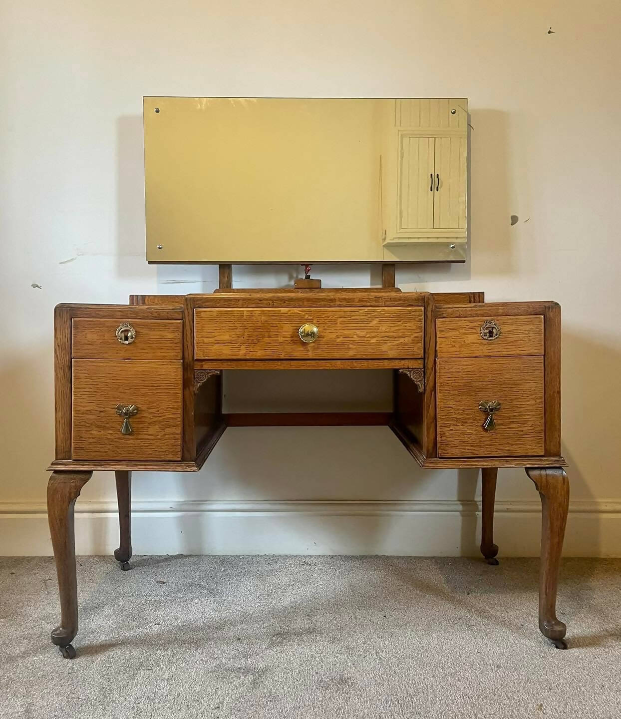 Blue Floral Vintage Dressing Table