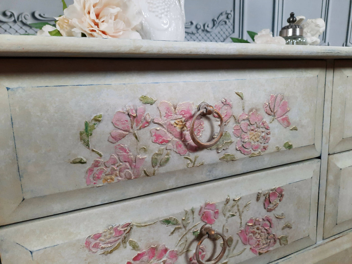 Hand painted stag sideboard/ dressing table/ hall table