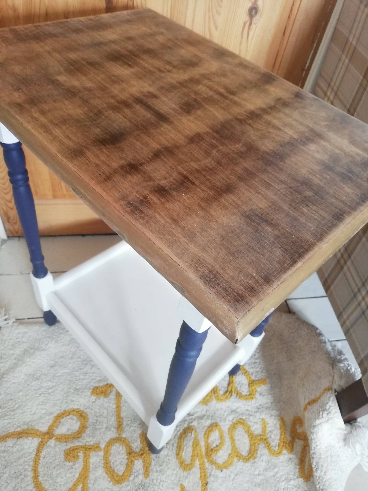 Solid Wood Side Table Plant Stand