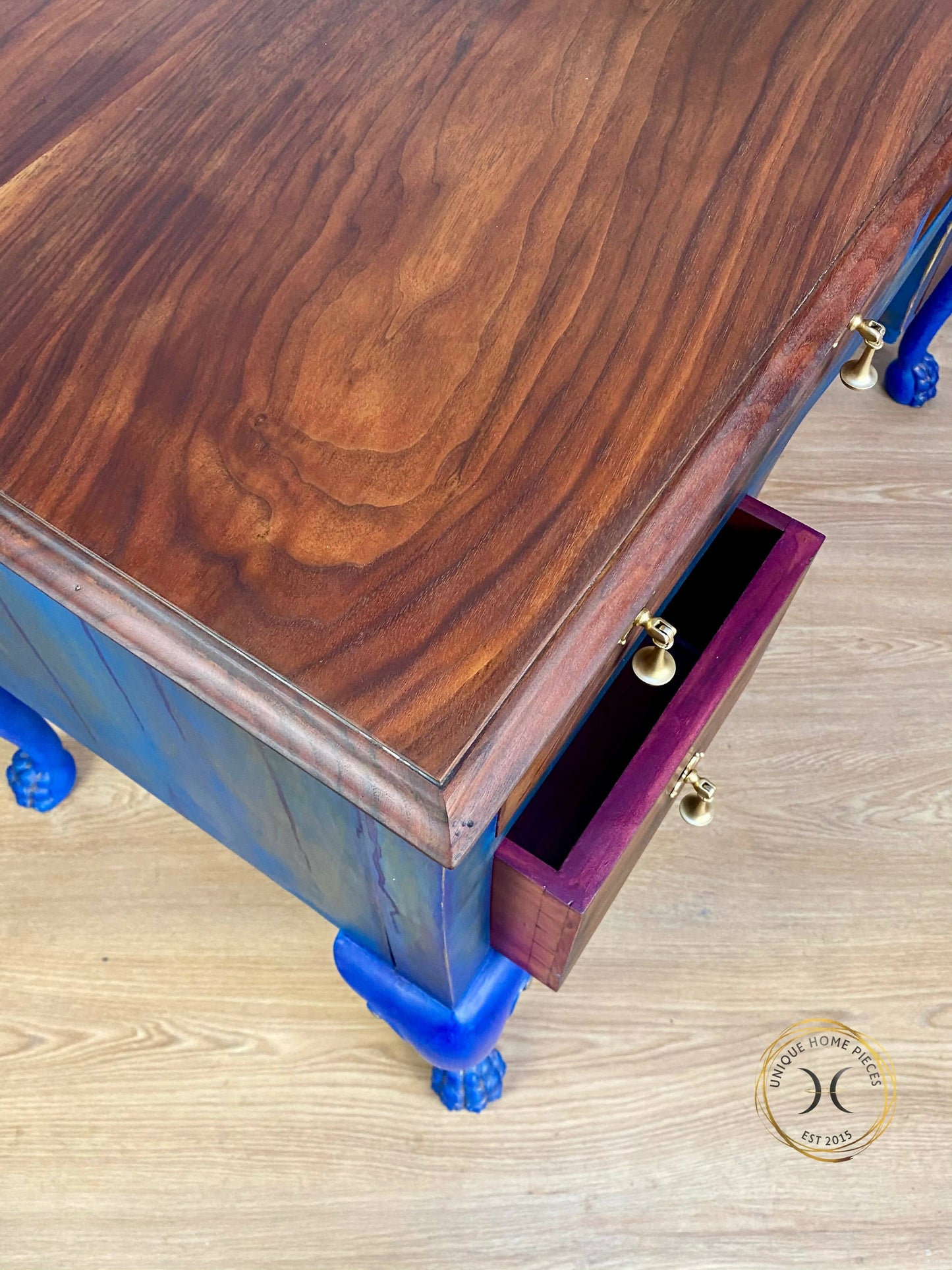 Rosewood Blue Dressing Table/Desk