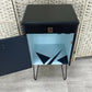 SOLD! Small Harris Lebus drinks cabinet in teak, black, blue and grey.