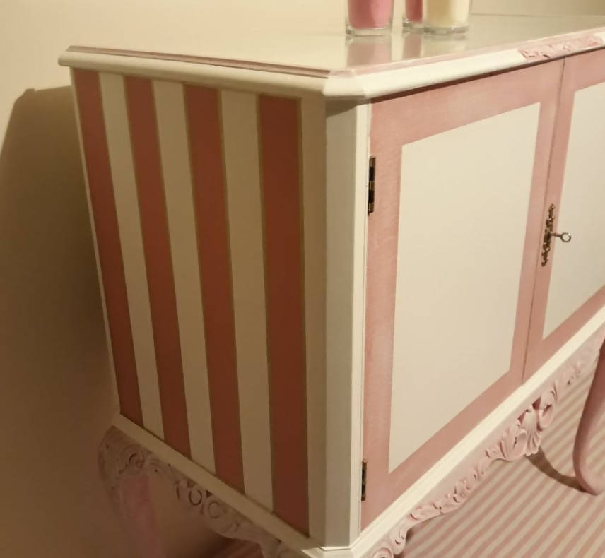 Art Deco Pink Drinks Cabinet