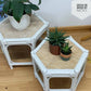 Contemporary Geometric Bamboo Side Tables