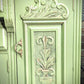 Green Carved sideboard early 1900s