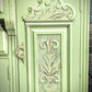 Large Carved Green Sideboard