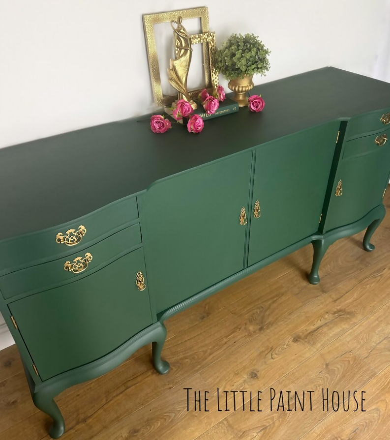 Stunning Vintage Mid Century Green Sideboard.