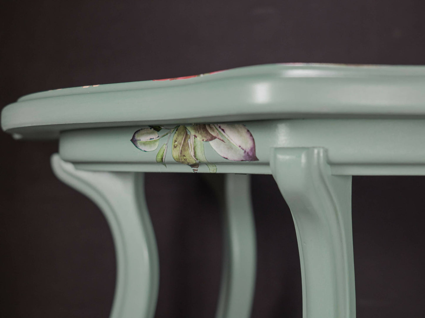 Upcycled Curvy Demi Lune Console Table