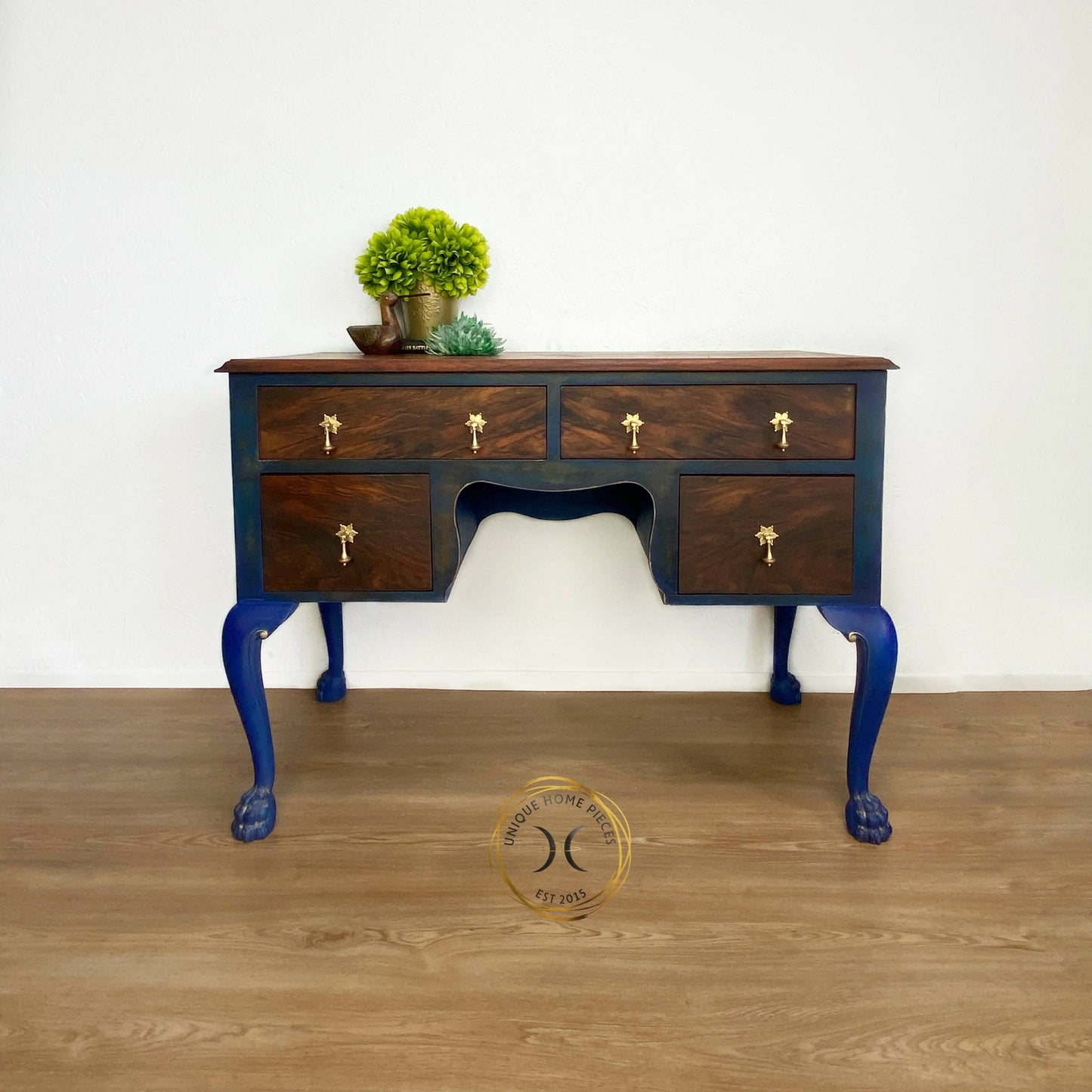 Rosewood Blue Dressing Table/Desk